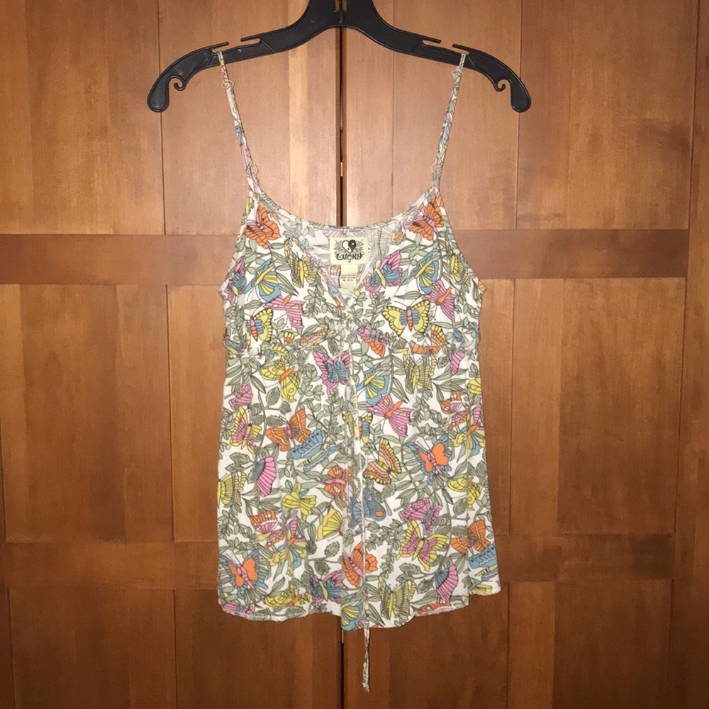 Vintage Inspired Lucky Brand Spaghetti Strap Tank